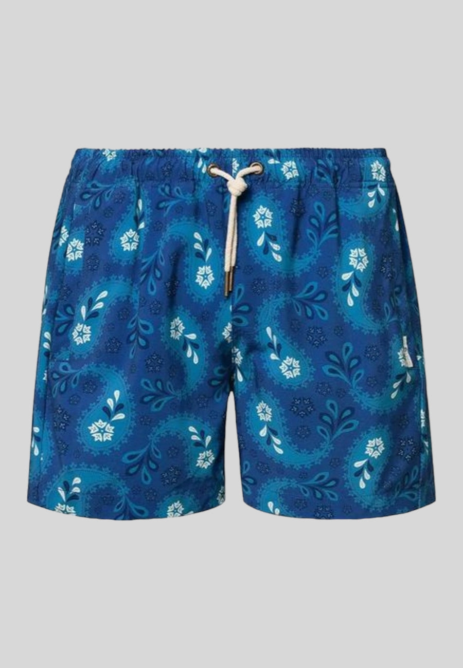 Bañador para hombre azul marino Flowers en testimu.com