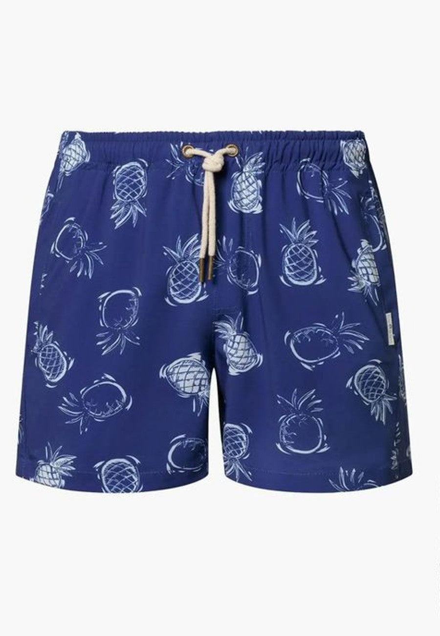 Bañador para hombre Azul y Blanco, Piña
