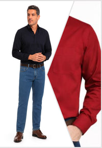 Combo AHORRO -10% Tejanos + Camisa roja - Tallas grandes