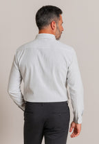 Camisa Oxford manga larga de hombre en color raya gris