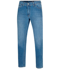 Pantalón tejano de tiro alto con efecto desgastado T'estimu 117