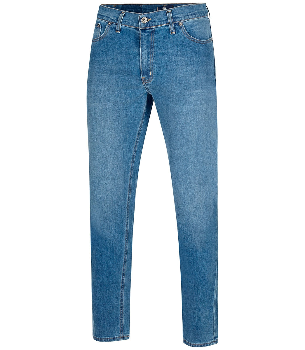 Pantalón tejano de tiro alto con efecto desgastado T'estimu 117