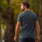 Camiseta Rayas verdes de algodón reciclado en testimu.com de T'estimu Moda