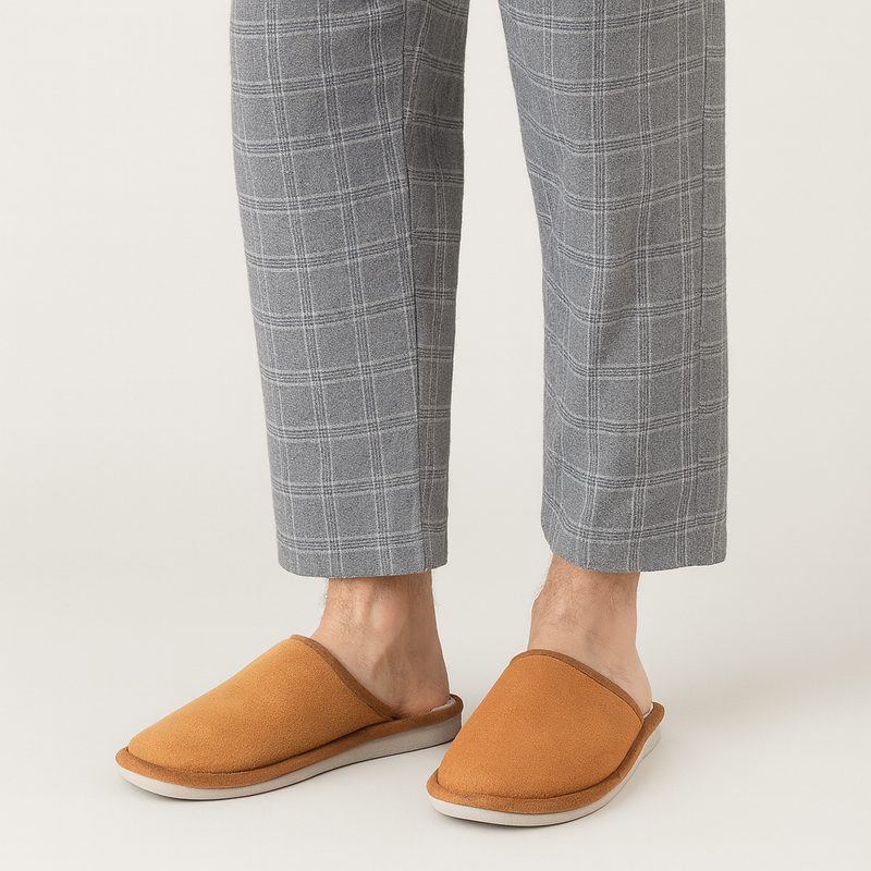 Zapatillas de estar por casa para hombre color camel JH