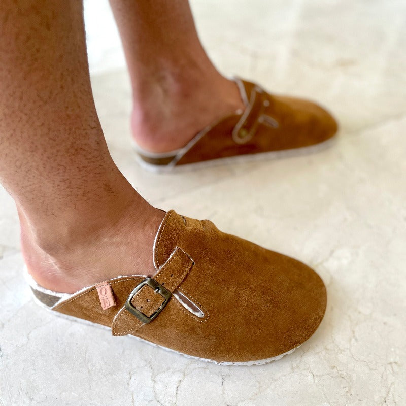 Zapatillas de estar por casa de Piel marrón claro en testimu.com de T'estimu Moda