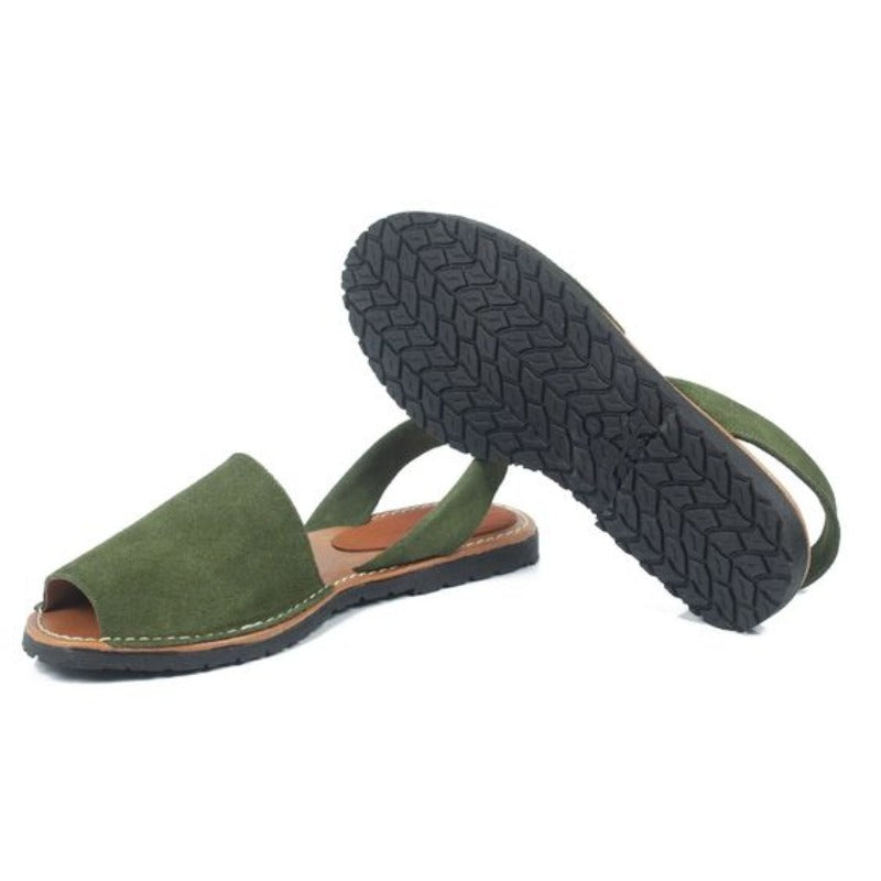 Menorquinas de Nobuck color Verde en testimu.com de T'estimu Moda