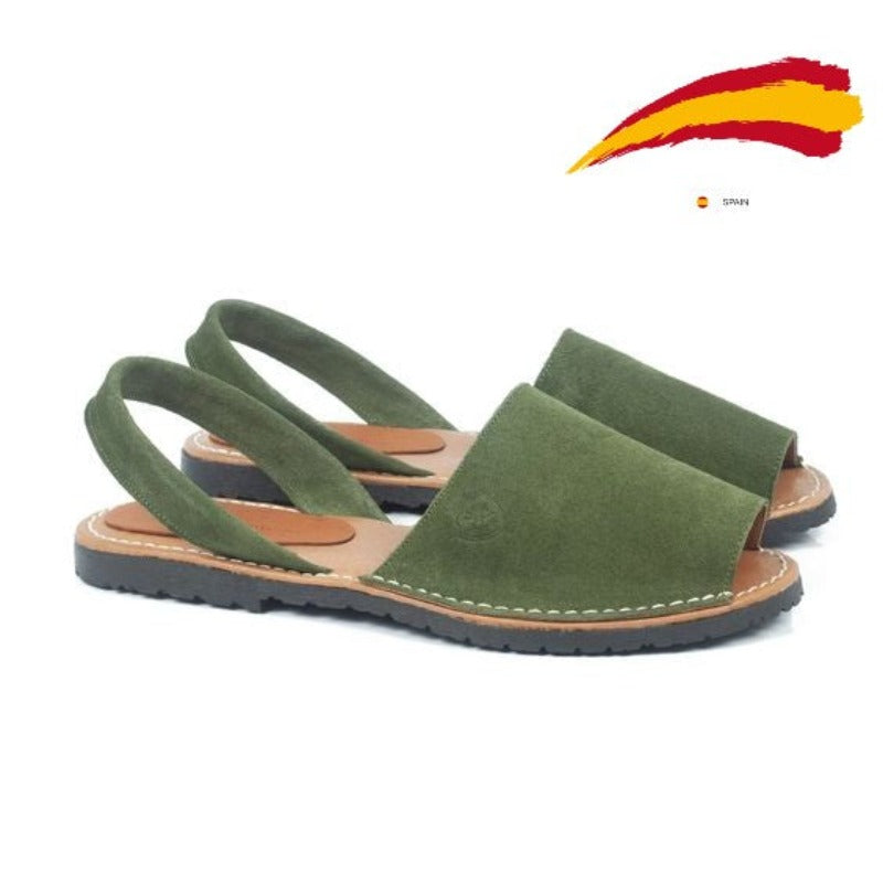 Menorquinas de Nobuck color Verde en testimu.com de T'estimu Moda