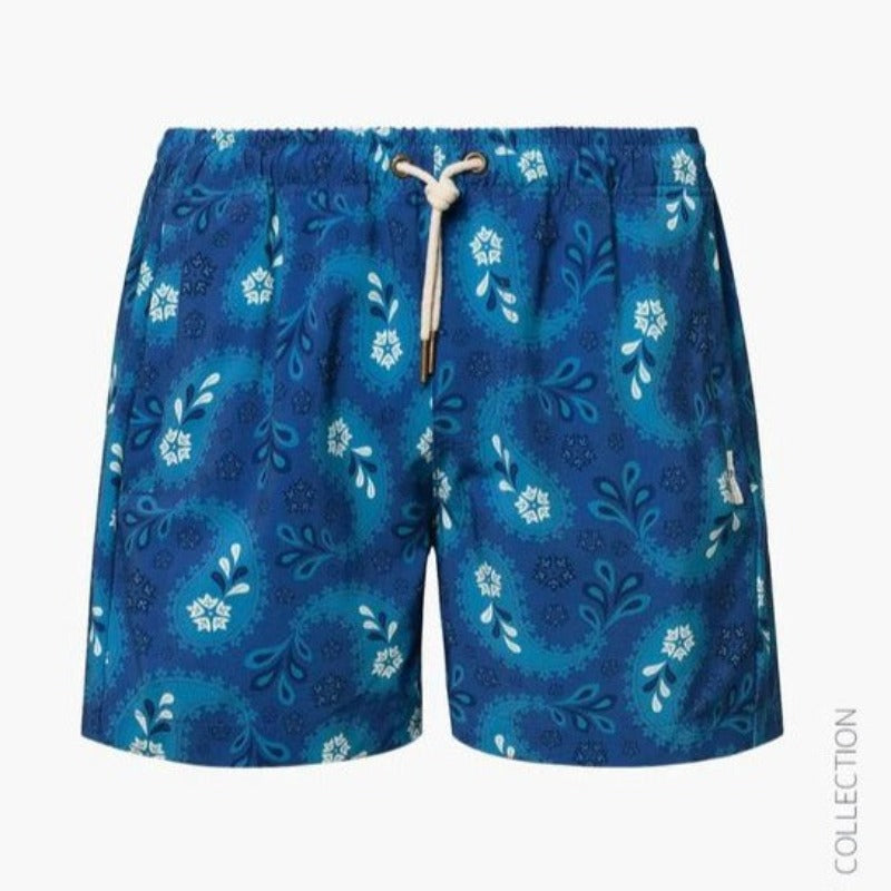 Bañador para hombre azul marino Flowers en testimu.com