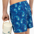 Bañador para hombre azul marino Flowers en testimu.com