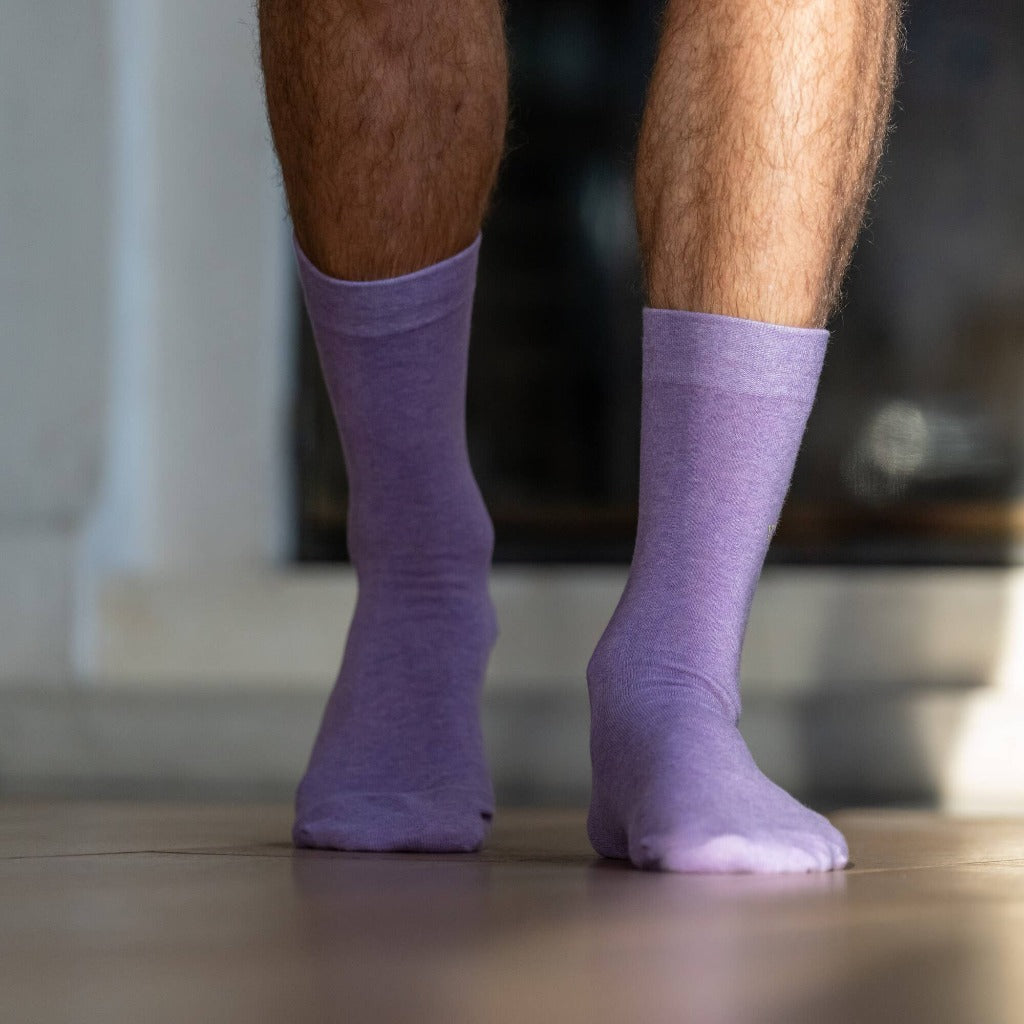Calcetines de algodón Hecho a mano Para Hombre - Malva