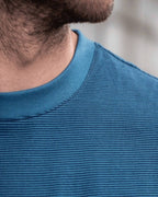 Camiseta a Rayas Azul y Beige en testimu.com de T'estimu Moda
