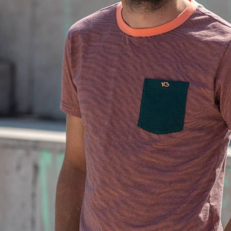 Camiseta Coral de algodón orgánico en testimu.com de T'esimu Moda
