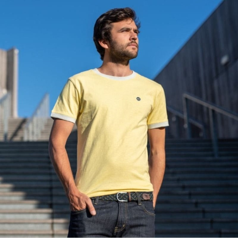 Camiseta de algodón Orgánico Amarilla