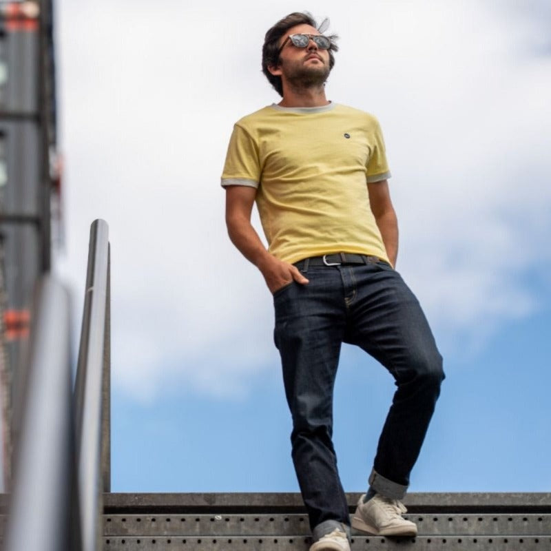 Camiseta de algodón Orgánico Amarilla