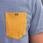 Camiseta a Rayas Azul y Camel en testimu.com de T'estimu Moda