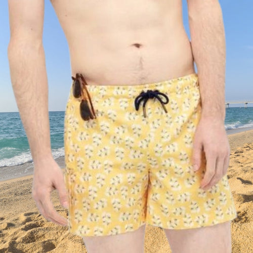 Bañador para hombre Amarillo Flowery en testimu.com de T'estimu Moda