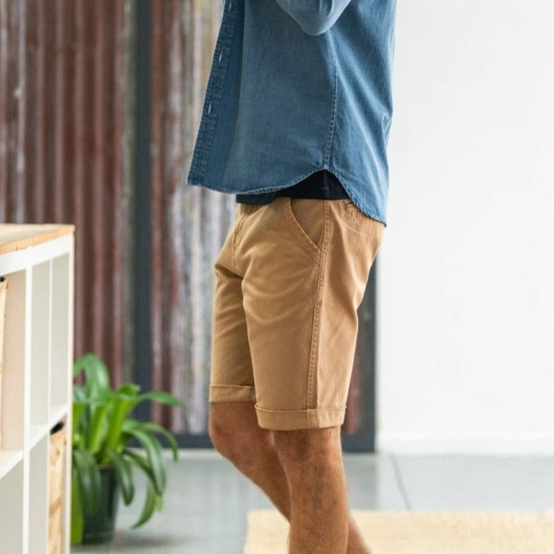 Outfit Short Beige Hombre Outfit Bermudas Drill Hombre Bermudas