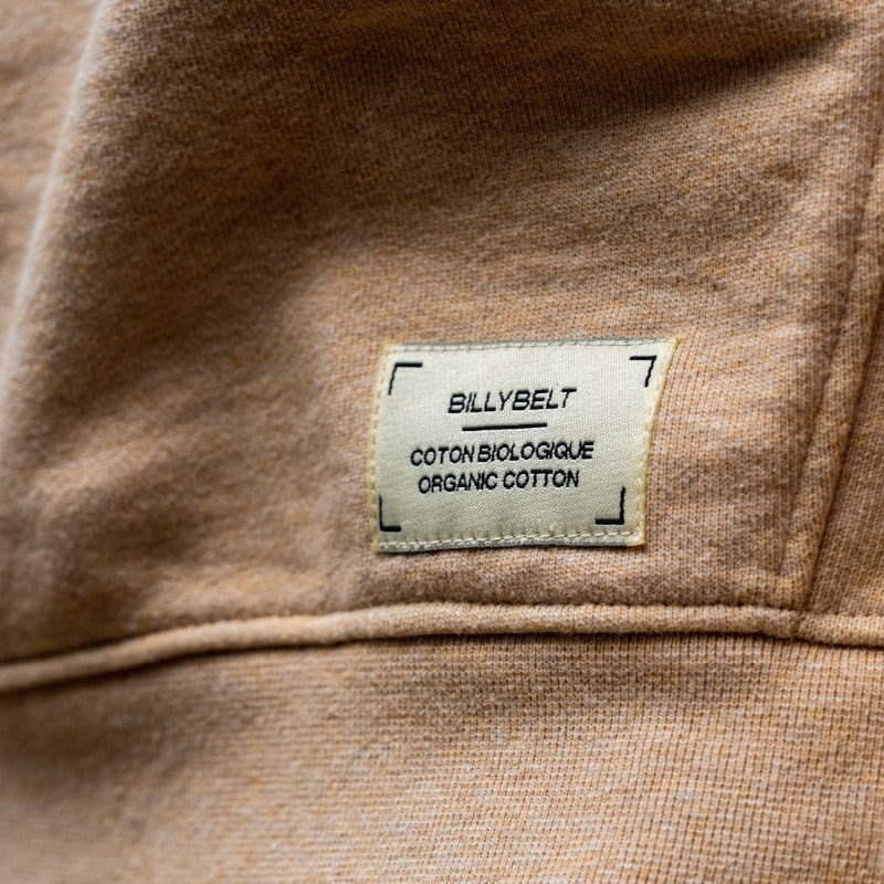 Sudadera beige de algodón orgánico en testimu.com de T'estimu Moda
