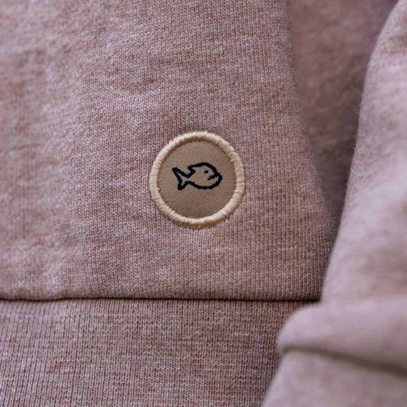 Sudadera gris con bolsillo de algodón orgánico en testimu.com de T'estimu Moda