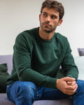 Sudadera verde de algodón orgánico en testimu.com de T'estimu Moda
