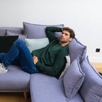 Sudadera verde de algodón orgánico en testimu.com de T'estimu Moda