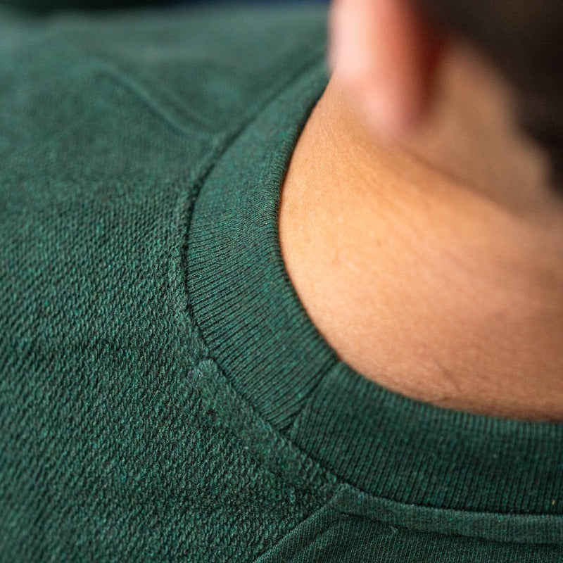 Sudadera verde de algodón orgánico en testimu.com de T'estimu Moda