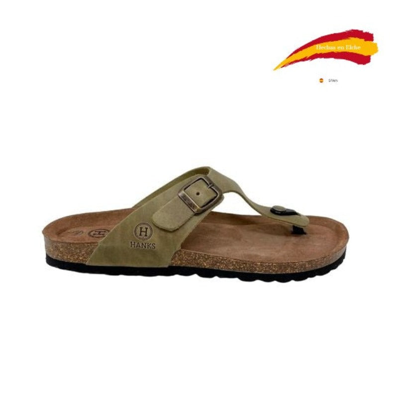 Sandalia para hombre de piel verde - Bio Itaca en testimu.com