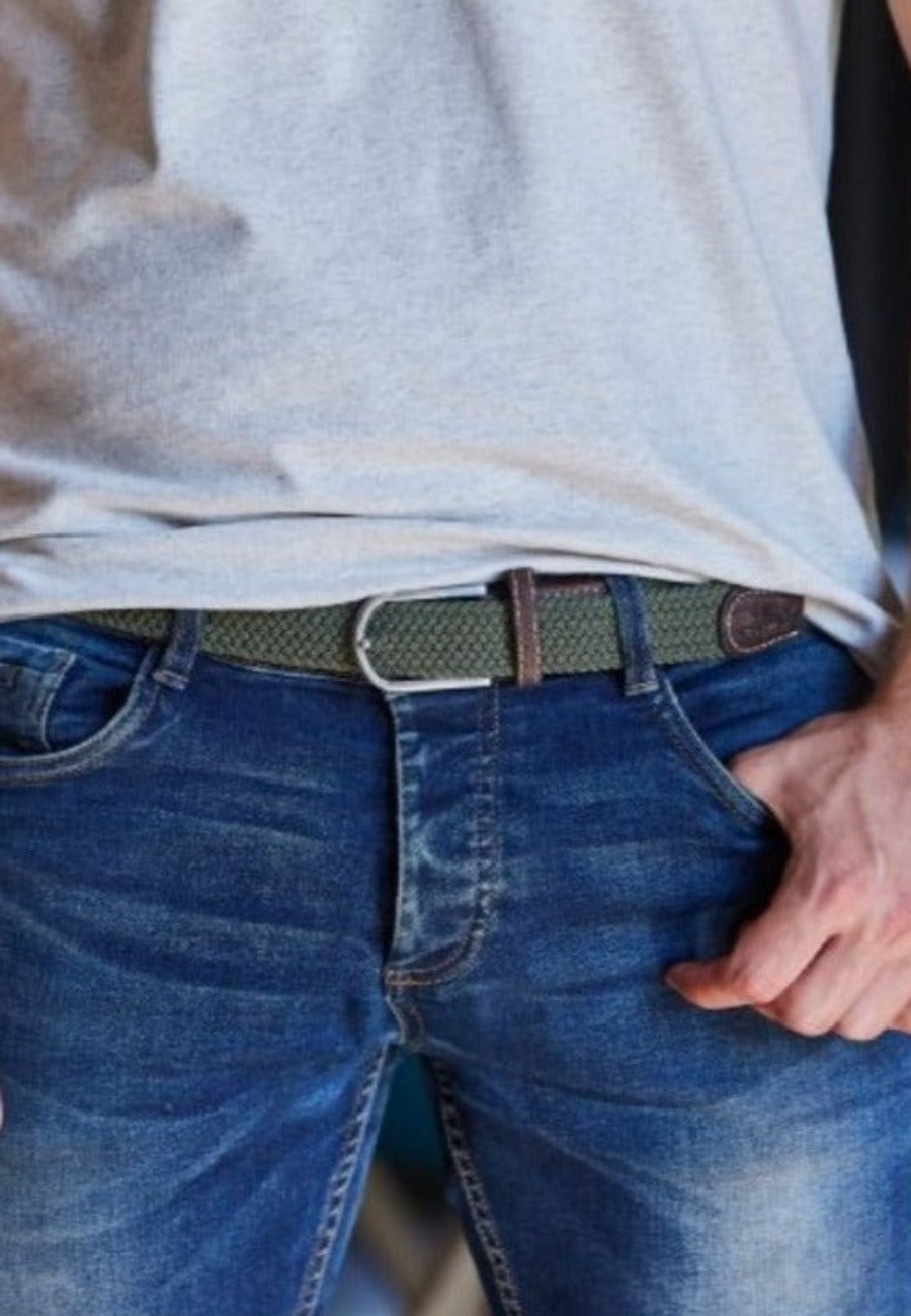 Cinturón Elástico Verde Militar en testimu.com de T'estimu Moda