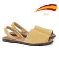 Menorquinas de Nobuck de color camel en testimu.com de T'estimu Moda