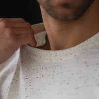 Camiseta de algodón Orgánico Beige moteado en testimu.com de T'estimu Moda