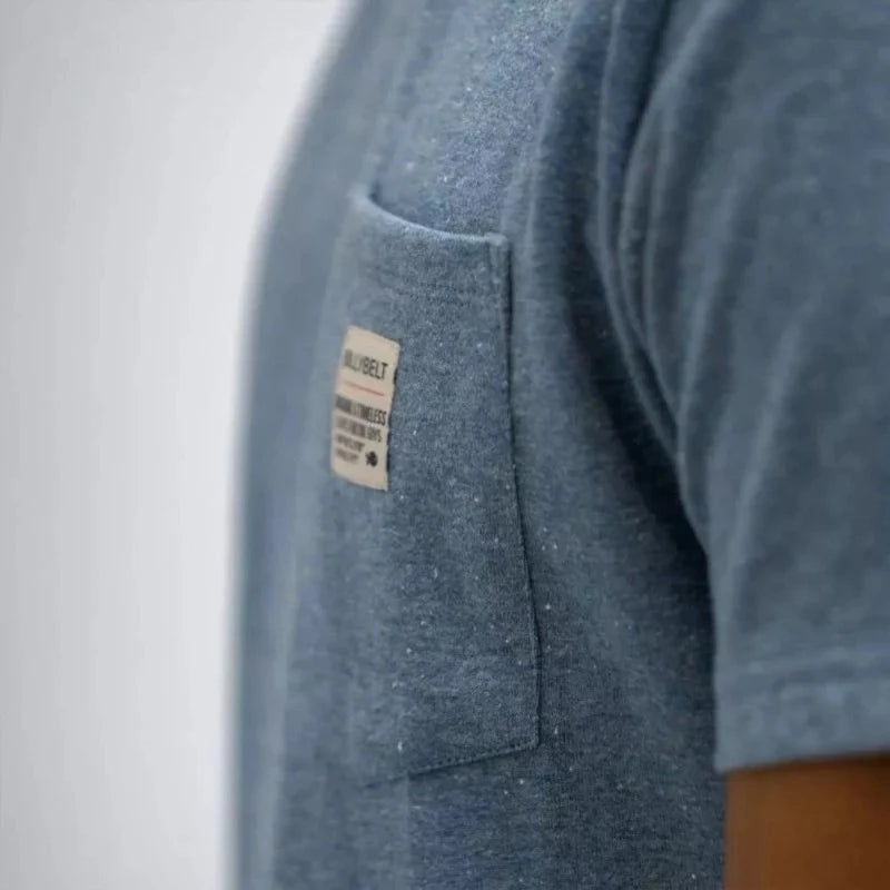 Camiseta Azul moteado de algodón reciclado en testimu.com de T'estimu Moda