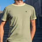 Camiseta de algodón Orgánico Slub Caqui en testimu.com de T'estimu Moda