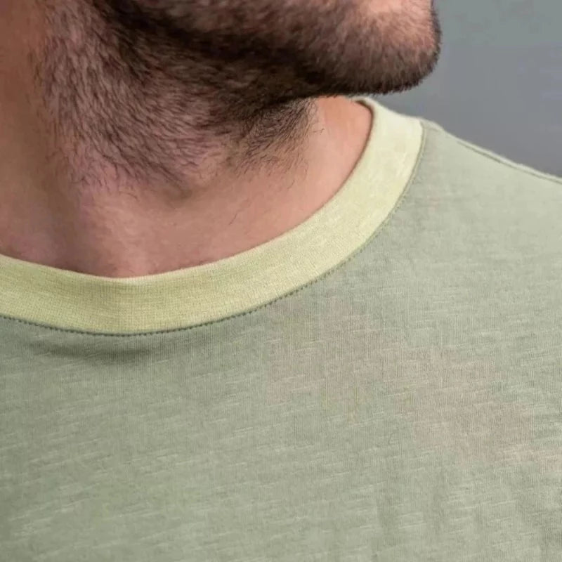 Camiseta de algodón Orgánico Slub Caqui en testimu.com de T'estimu Moda